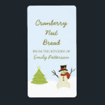 Étiquette Snowman and Tree Christmas Baking Labels<br><div class="desc">Super cute and whimsical Snowman and Tree Christmas Baking Labels featuring a fun winter scene with a decorated Christmas tree and a jovial snowman. These fun labels are great for labeling all of the holiday goodies you plan to give out this year! Easy to customize, simply add the personalized text...</div>