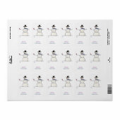 Étiquette Snowman avec Heart Gift Tags (Feuille entière)