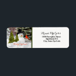 Étiquette Snowman Christmas Return Adresse<br><div class="desc">Cette jolie étiquette d'adresse de retour de bonhomme de neige présente un design qui a été créé à partir d'une variété de découpes photographiques et de graphiques qui ont été superposés sur la surface étiquette. Le processus prend du temps, mais l'effort en vaut la peine car cette étiquette d'adresse de...</div>