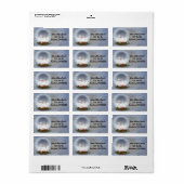 Étiquette Snowman dans le monde des neiges (Feuille entière)