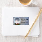 Étiquette Snowman dans le monde des neiges (En situation)