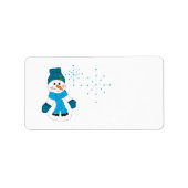 Étiquette Snowman et Flakes (Devant)