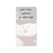 Étiquette Snowman Smile (Devant)