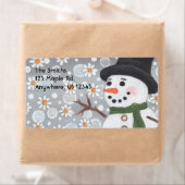 Étiquette Snowman Snowstorm, The Smiths123 Maple Rd.Quoi... (En situation)