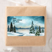 Étiquette Snowy pine (En situation)