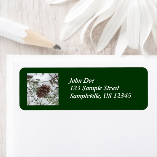 Étiquette Snowy Pine Cone I (En situation)