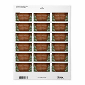 Étiquette Snowy Wood & Forest Rural Happy Holidays Adresse (Feuille entière)