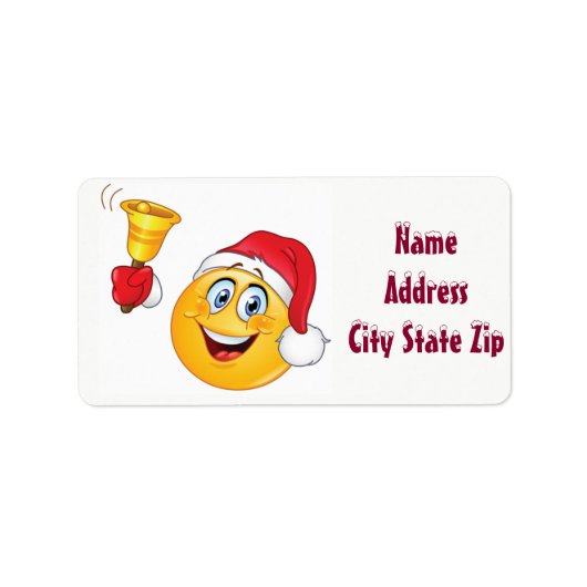 Étiquette *SO CUT CHRISTMAS EMOJI " avec *ÉTIQUETTE SNOW FON (Devant)