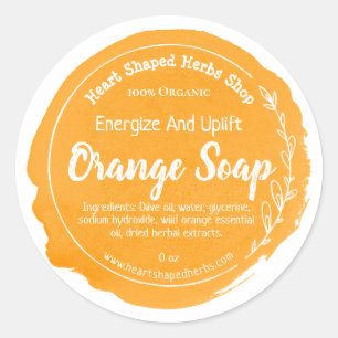 Étiquette Soap Orange Personnalisé