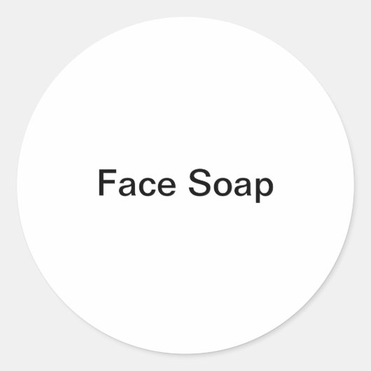 Étiquette Soap Visage/ (Devant)
