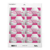 Étiquette Soccer Ball Pink and White (Feuille entière)