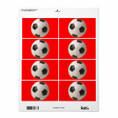 Étiquette Soccerball (Feuille entière)