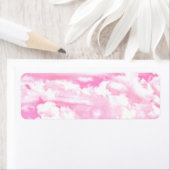 Étiquette Soft Happy Rose Nuages Décor (En situation)