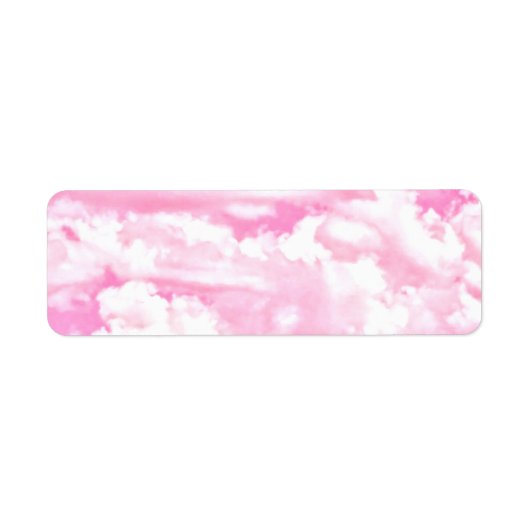 Étiquette Soft Happy Rose Nuages Décor (Devant)