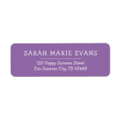 Étiquette Soft Muted Lavender Stylish Return Address Labels (Devant)