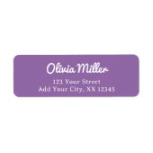 Étiquette Soft Muted Lavender - Trendy Address Label (Devant)