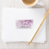 Étiquette Soft Pink Hydrangea Adresse de retour (En situation)