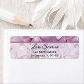 Étiquette Soft Pink Hydrangea Flower Adresse de retour (En situation)