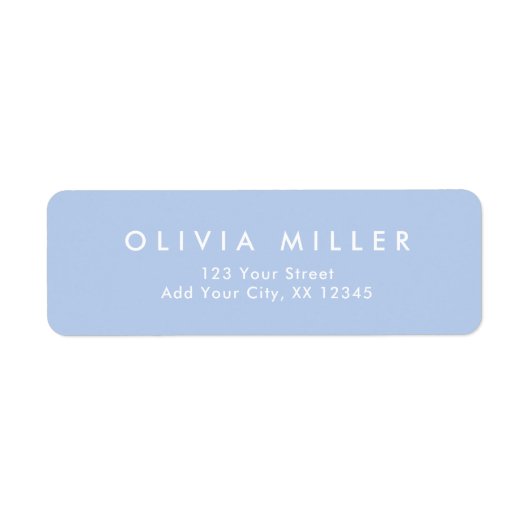 Étiquette Soft Sky Blue - Classic Address Label (Devant)