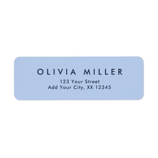 Étiquette Soft Sky Blue - Classic Address Label (Devant)