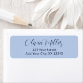 Étiquette Soft Sky Blue - Elegant Address Label (En situation)