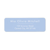 Étiquette Soft Sky Blue Minimal Address Labels (Devant)