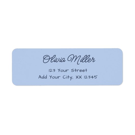 Étiquette Soft Sky Blue - Modern Address Label (Devant)