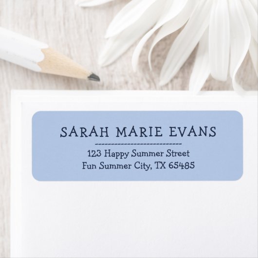 Étiquette Soft Sky Blue - Stylish Return Address Labels (En situation)