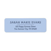 Étiquette Soft Sky Blue - Stylish Return Address Labels (Devant)