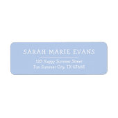 Étiquette Soft Sky Blue - Stylish Return Address Labels (Devant)