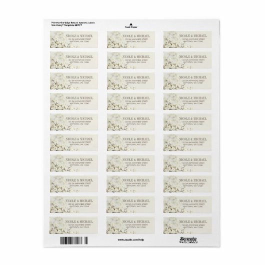 Étiquette Soft Vintage Baby's Breath (Feuille entière)