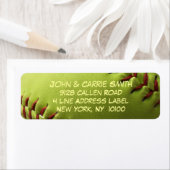 Étiquette Softball Jaune couvert (En situation)