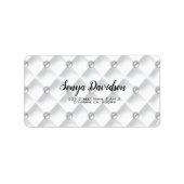 Étiquette Soie blanche avec perles (Devant)