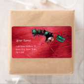 Étiquette soie MARDI GRAS MASQUERADE (En situation)