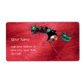 Étiquette soie MARDI GRAS MASQUERADE (Devant)