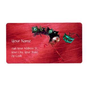 Étiquette soie MARDI GRAS MASQUERADE