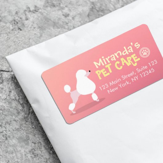 Étiquette Soin des animaux de compagnie Grooming assis adora