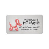 Étiquette Soins pour animaux de compagnie Gros assis Baignad (Devant)