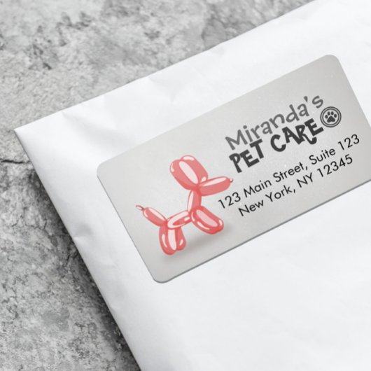 Étiquette Soins pour animaux de compagnie Gros assis Baignad