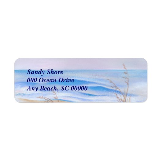 Étiquette Soirée Atlantique Sky Ocean Sea Oats Pastel (Devant)