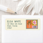 Étiquette Soirée au bord de mer Coquillages de palmier moder (En situation)