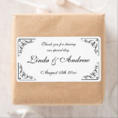 Étiquette Soirée de mariage élégante pour bouteille d'eau ét (En situation)