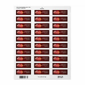 Étiquette Soirée Moquette Rouge (Feuille entière)