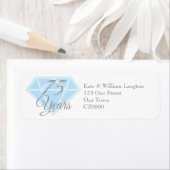 Étiquette soixante-quinzième Célébration de diamant (En situation)