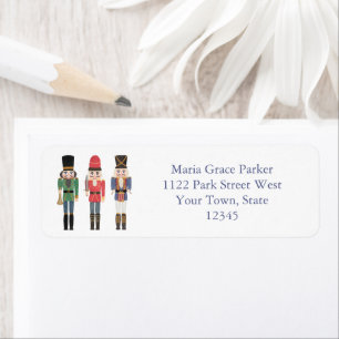 Étiquette Soldats classiques de Noël Vintages de Nutcracker