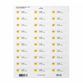 Étiquette soleil cool (Feuille entière)
