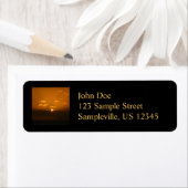 Étiquette Soleil Derrière les nuages I Orange Sunset Photo (En situation)