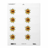 Étiquette SOLEIL D'ÉTÉ cool (Feuille entière)