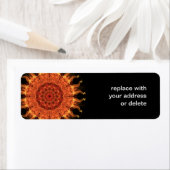 Étiquette Soleil flamboyant (En situation)