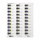 Étiquette Soleil psychédélique (Feuille entière)